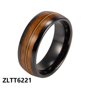 Black wooden tungsten carbide rings for men and women