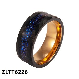 Black and gold color  tungsten carbide rings for men and women