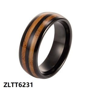 Black wooden tungsten carbide rings for men and women